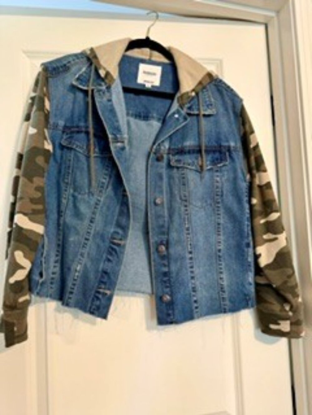 Kensie "Vintage Luxe" Hooded Denim Jacket